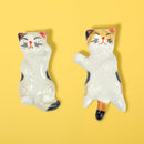 〔万作セレクト〕大陸焼 箸置き-寝転猫