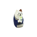 [Cat Masshiro Selection] Concombre Traveling Cat Mini Figure - Japanese Tea