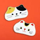 [Cat Masshiro Select] Day Lively Cat Eye Pillow - Bathtime Eye Mask with Vinyl Pouch