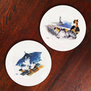[Cat-themed Selection] Island Cat Decorative Plate with Plate Stand