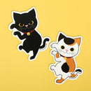 猫まっしぐら特製ステッカー　踊り猫