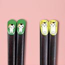 [Cat Master Selection] Parent Cat and Kitten, Cat Parent and Child Chopsticks - Calico Cat