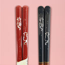 [Cat-themed Selection] Dishwasher-safe Cat Chopsticks for Children - Starry Sky Cat