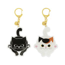『猫まっしぐら』特製アクリルキーホルダー 黒猫/三毛猫