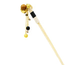 Cow horn shimenawa kanzashi (single hairpin) - Blue/Red/Purple/Black