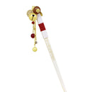Cow horn shimenawa kanzashi (single hairpin) - Blue/Red/Purple/Black