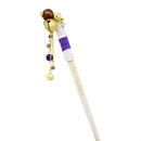 Cow horn shimenawa kanzashi (single hairpin) - Blue/Red/Purple/Black