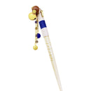 Cow horn shimenawa kanzashi (single hairpin) - Blue/Red/Purple/Black