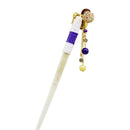 Cow horn shimenawa kanzashi (single hairpin) - Blue/Red/Purple/Black