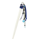 Cow horn turquoise single hairpin - blue/red