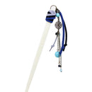 Cow horn turquoise single hairpin - blue/red