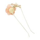 Frost Rose Two-pronged Hairpin