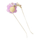 Frost Rose Two-pronged Hairpin