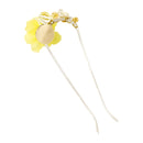 Frost Rose Two-pronged Hairpin