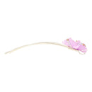 Frost Rose Two-pronged Hairpin