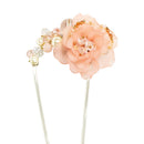 Frost Rose Two-pronged Hairpin