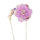 Frost Rose Two-pronged Hairpin