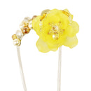 Frost Rose Two-pronged Hairpin