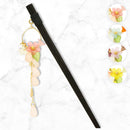A single hairpin with a circular flower drop