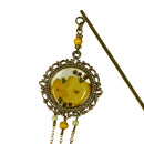 Blooming Flower Painting One Hairpin (Saikakai Ippon Kanzashi)