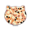 Neko Masshigura Original Cat-Shaped Hand Mirror - Walking Calico Cat - Pink (Cat Mirror - Walking Calico Cat - Pink)