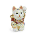 [Cat-Filled Selection] Kutani Ware No. 4, Beckoning Cat - White