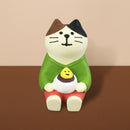 [Cat Masshiro Selection] Concombre Rabbit Inn &amp; Cat Figurine Mini - Tsukimi Daifuku Cat