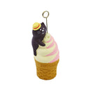 【猫まっしぐらセレクト】concombre 雪猫アイス店・猫の置物ミニ-ソフトクリーム看板猫