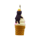 【猫まっしぐらセレクト】concombre 雪猫アイス店・猫の置物ミニ-ソフトクリーム看板猫