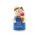 [Cat-centric Selection] Concombre Snow Cat Ice Cream Shop Mini Cat Figurine - Ice Cream Shop Cat (Concombre Snow Cat Ice Cream Shop Mini Cat Figurine - Ice Cream Shop Cat)