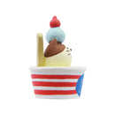 【猫まっしぐらセレクト】concombre 雪猫アイス店・猫の置物ミニ-冷え冷えカップアイス猫