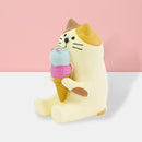 【猫まっしぐらセレクト】concombre 雪猫アイス店・猫の置物ミニ-アイス三毛猫