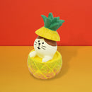 [Cat-loving Selection] Concombre Fruit Parlor Cat Figurine Mini - Pineapple