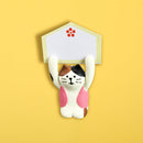 [Cat Masshiro Select] Concombre Relaxing Exam Prayer Cat Figurine Mini - Cheerful Cat