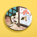 [Cat Magnitude Selection] Stylish Cat Round Cat Magnet - Carp