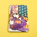 [Cat-themed selection] Stylish cat square cat magnet - Shamisen
