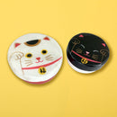 [Cat Masshiro Select] Japanese Lucky Cat Motif Capiz Box - Maneki Neko (Lucky Cat) - Set of 2