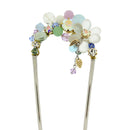 Two-pronged mountain lily hairpin