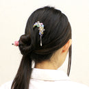 Two-pronged mountain lily hairpin