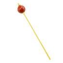 Coral ball two-pronged hairpin - crimson