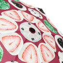 Japanese Textile Tri-Fold Umbrella, Four-Color Daifuku - Azuki Beans