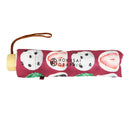 Japanese Textile Tri-Fold Umbrella, Four-Color Daifuku - Azuki Beans