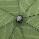 Japanese Pattern Textile Tri-Fold Umbrella with Shimenawa - Dark Green 