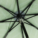 Japanese Pattern Textile Tri-Fold Umbrella with Shimenawa - Dark Green 