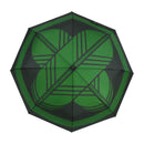 Japanese Textile Tri-fold Umbrella with Round Hawk Feathers - Ink