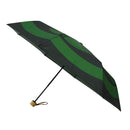 Japanese Textile Tri-fold Umbrella with Round Hawk Feathers - Ink
