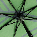 Japanese Textile Tri-fold Umbrella with Round Hawk Feathers - Ink