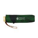 Japanese Textile Tri-fold Umbrella with Round Hawk Feathers - Ink