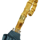 Natural bamboo 16-stalk long umbrella, Kuyo Tomoe design - Light blue