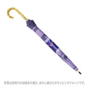 天然竹16本長傘 丸に木瓜-菫色